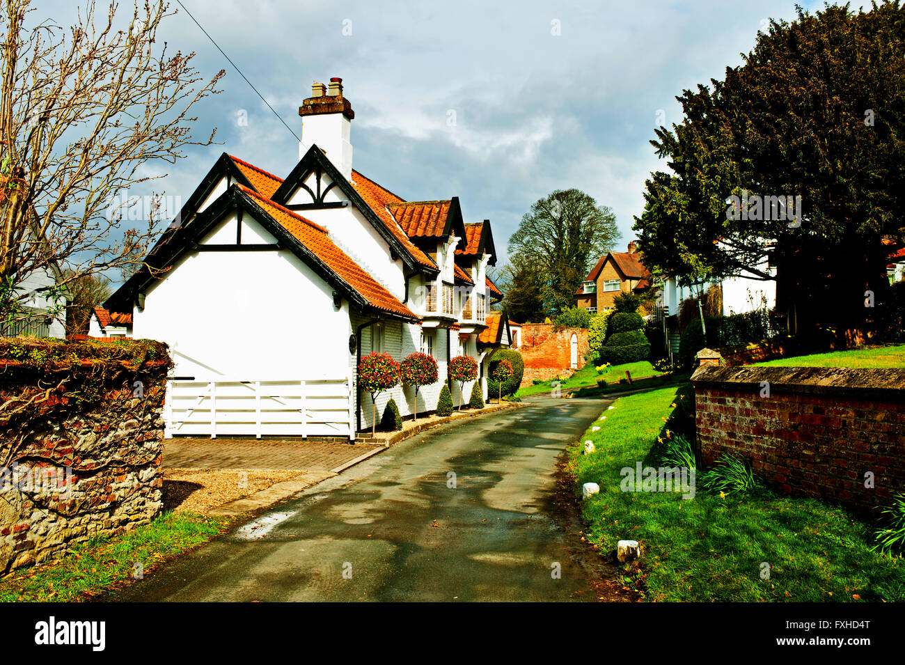 Cottages at Burton, East Riding Yorkshire Stock Photo Alamy