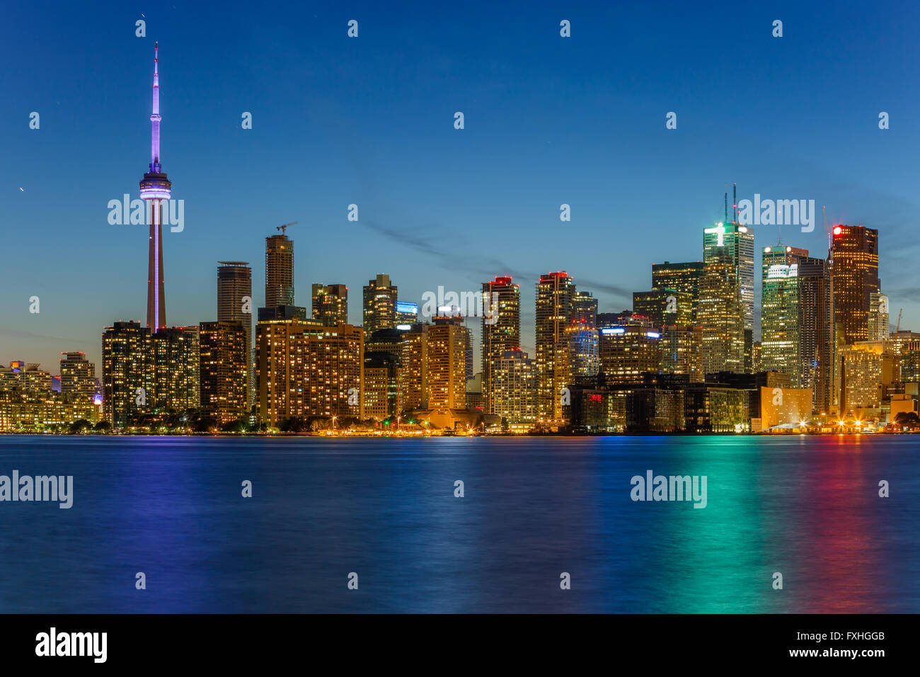Toronto city at night Stock Photo
