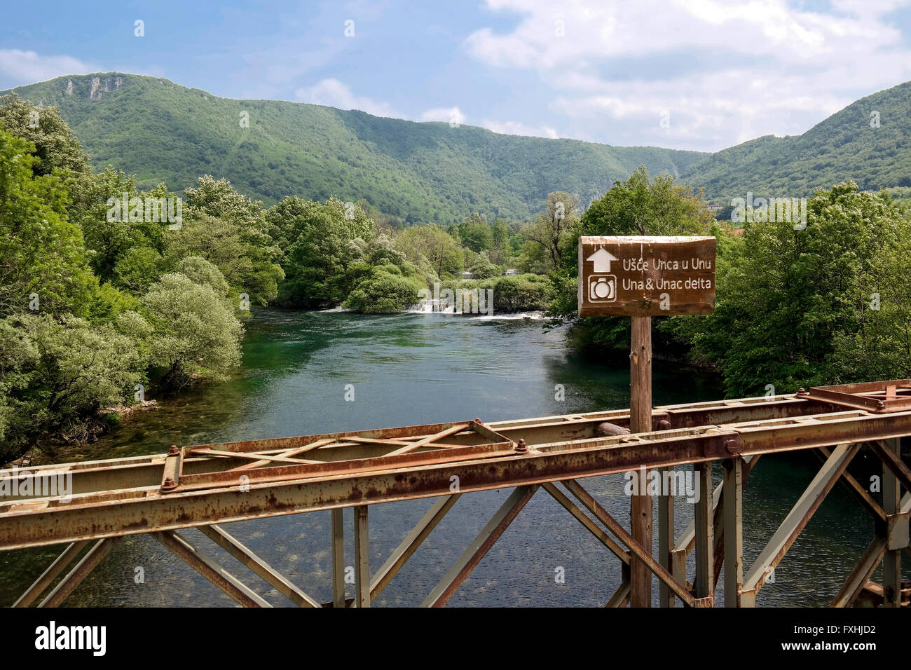 Confluence Of Unac Into Una In Martin Brod Stock Photo Alamy Confluence Of Unac Into Una In Martin Brod Stock Photo Alamy
