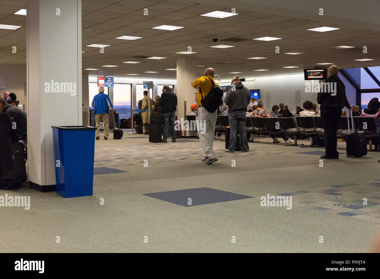 Syracuse International airport departure gates Stock Photo Alamy