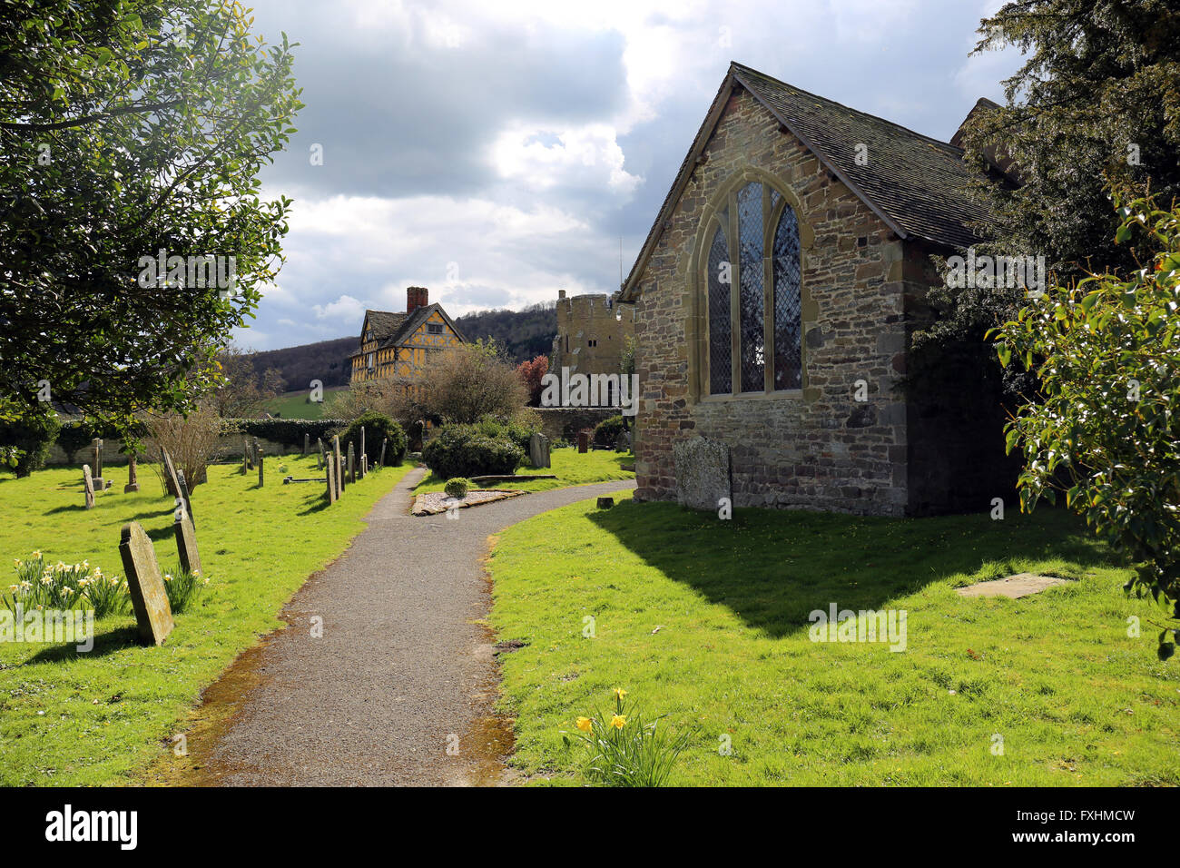 St John the Baptist church Stokesey near Ludlow Stock Photo Alamy