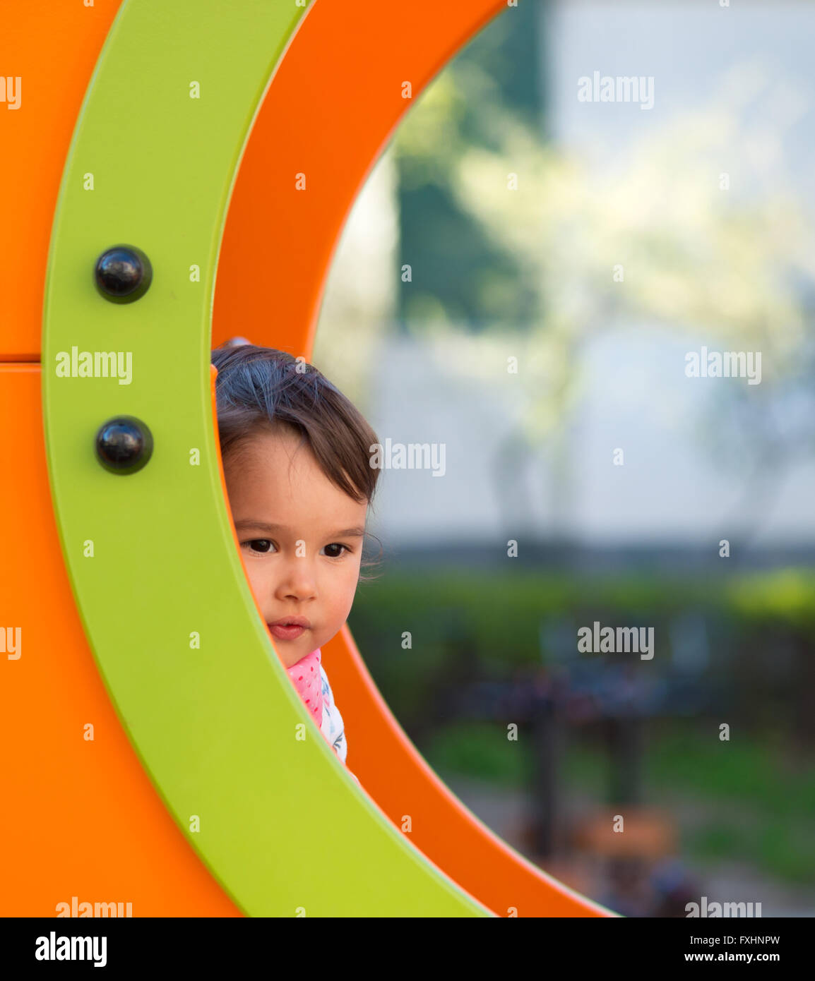 Girl on the playground stock photo alamy
