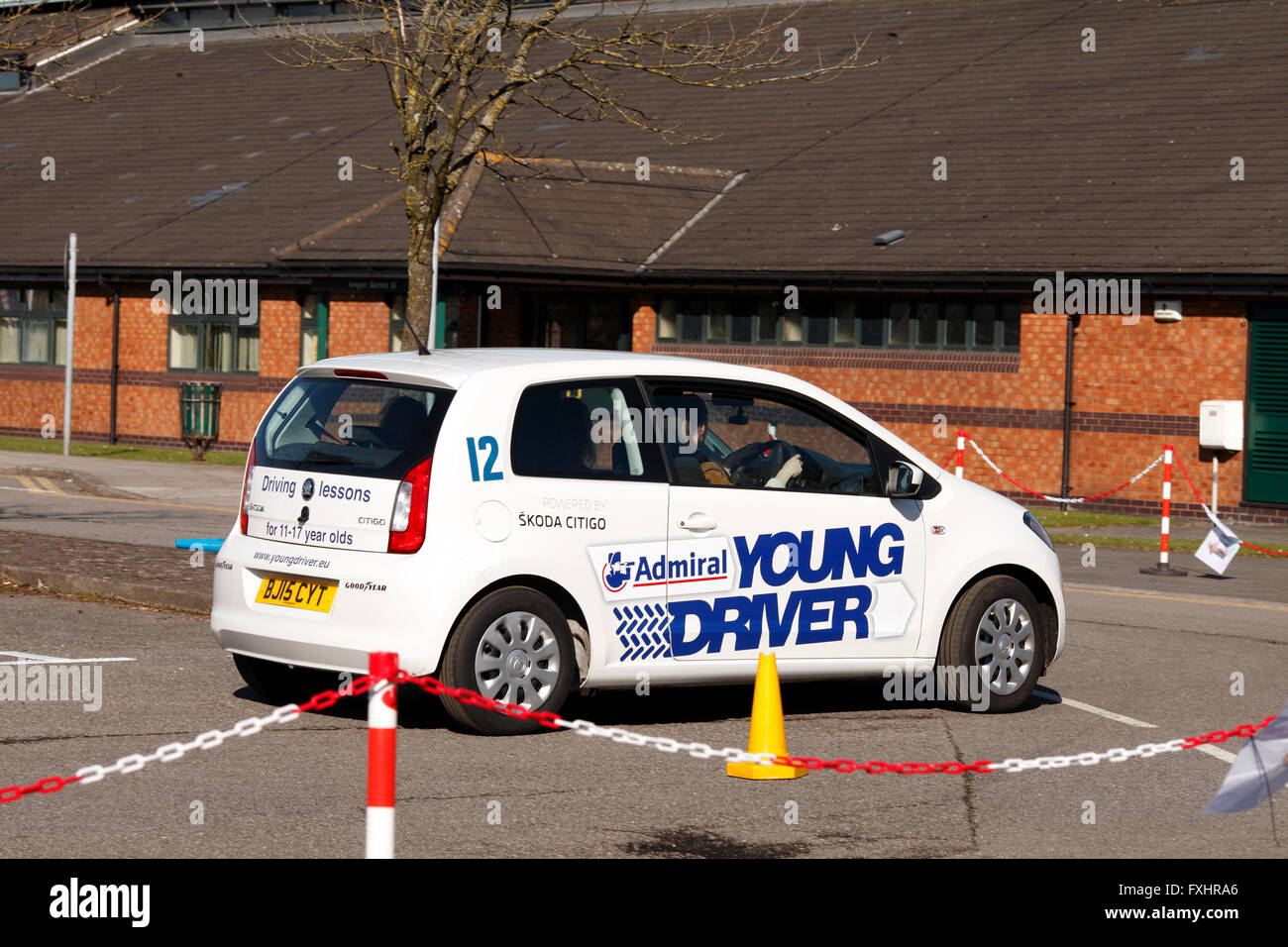 Admiral Young driver car scheme for teaching 11 to 17 year olds to drive. Stock Photo