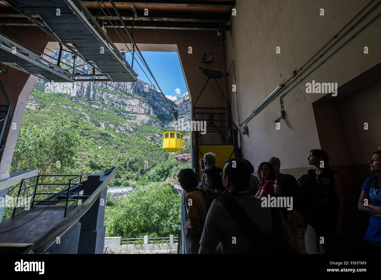 Aeri de Montserrat aerial cable car station to Benedictine abbey Santa