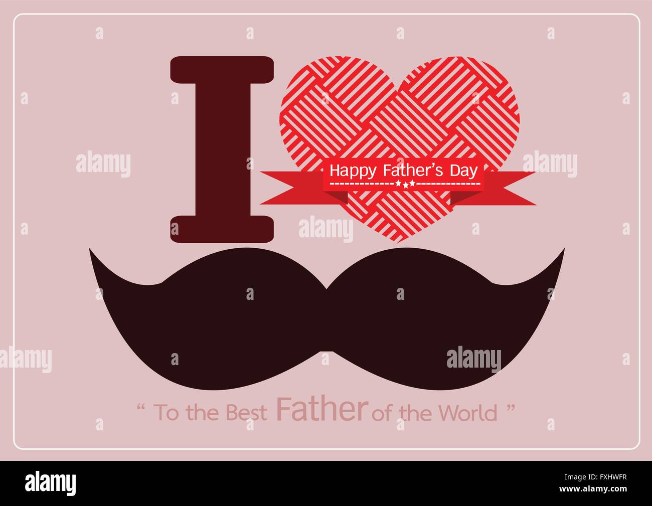 Father's Day card with mustache Stock Vector Image & Art - Alamy