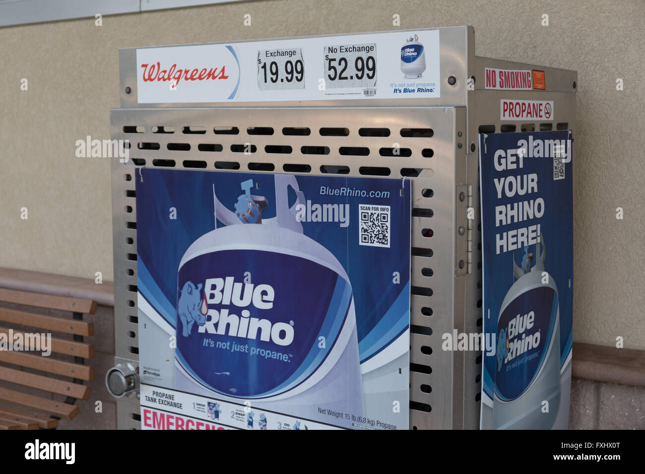 Propane tank exchange at Walgreens Stock Photo Alamy