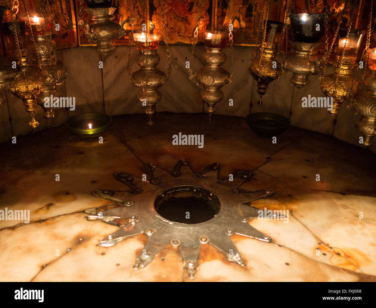 The Star of Bethlehem in the Grotto, Church of Nativity Stock Photo Alamy