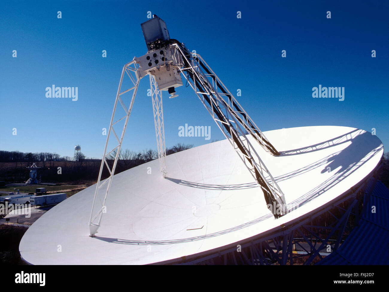 Telecommunications satellite dish at NASA facility outside of Washington, D.C., USA Stock Photo
