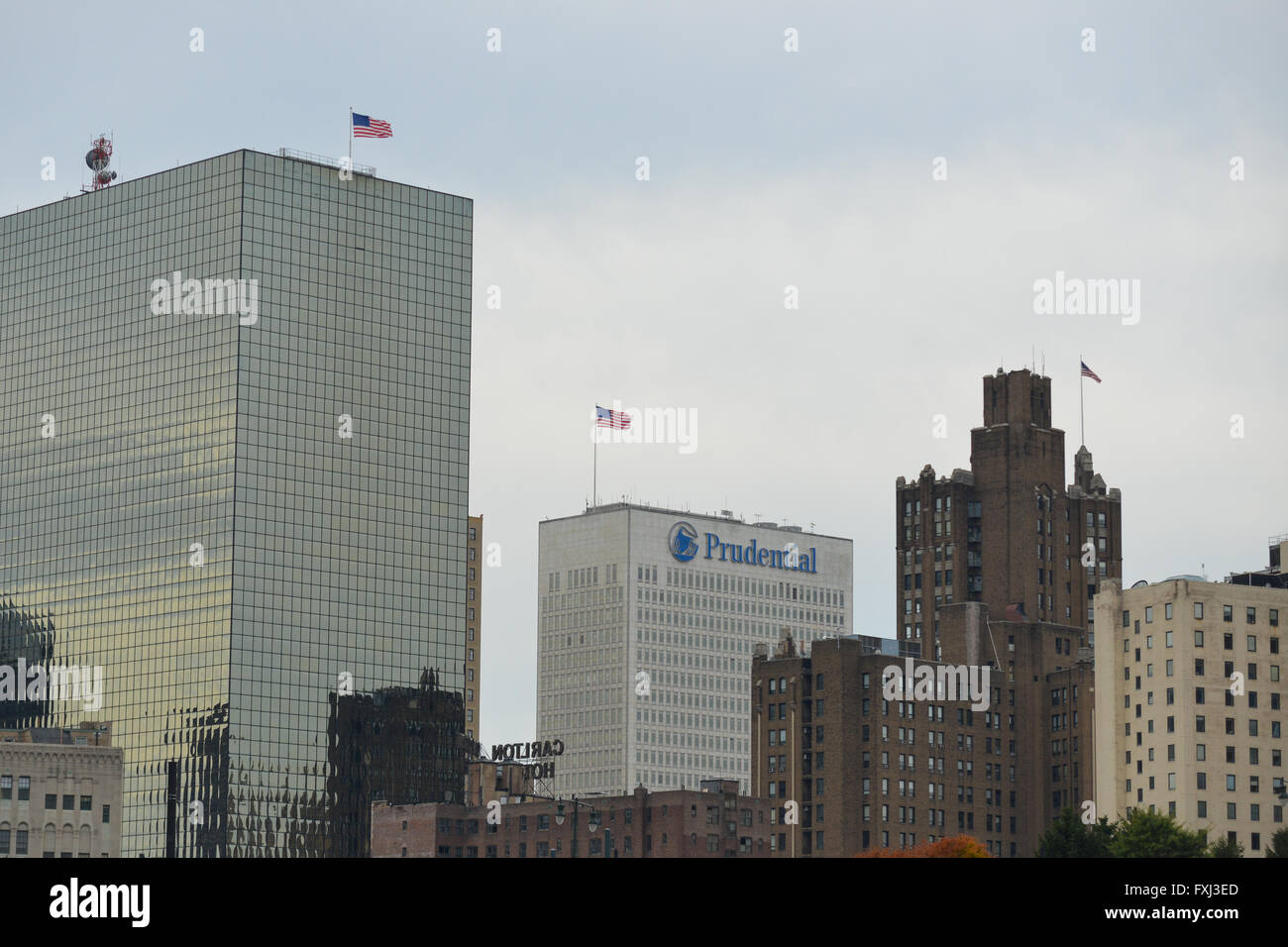 Prudential building and Carlton Hotel,  Downtown Newark, New Jersey, USA Stock Photo