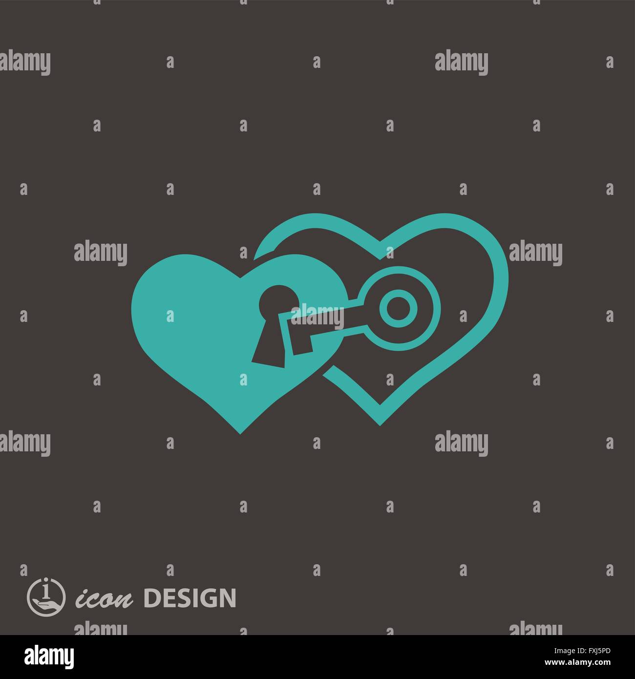 Pictograph of heart with key Stock Vector Image & Art - Alamy