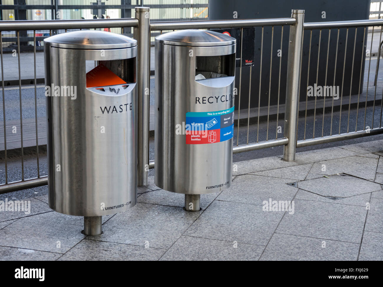 Waste and recycling bins Stock Photo Alamy