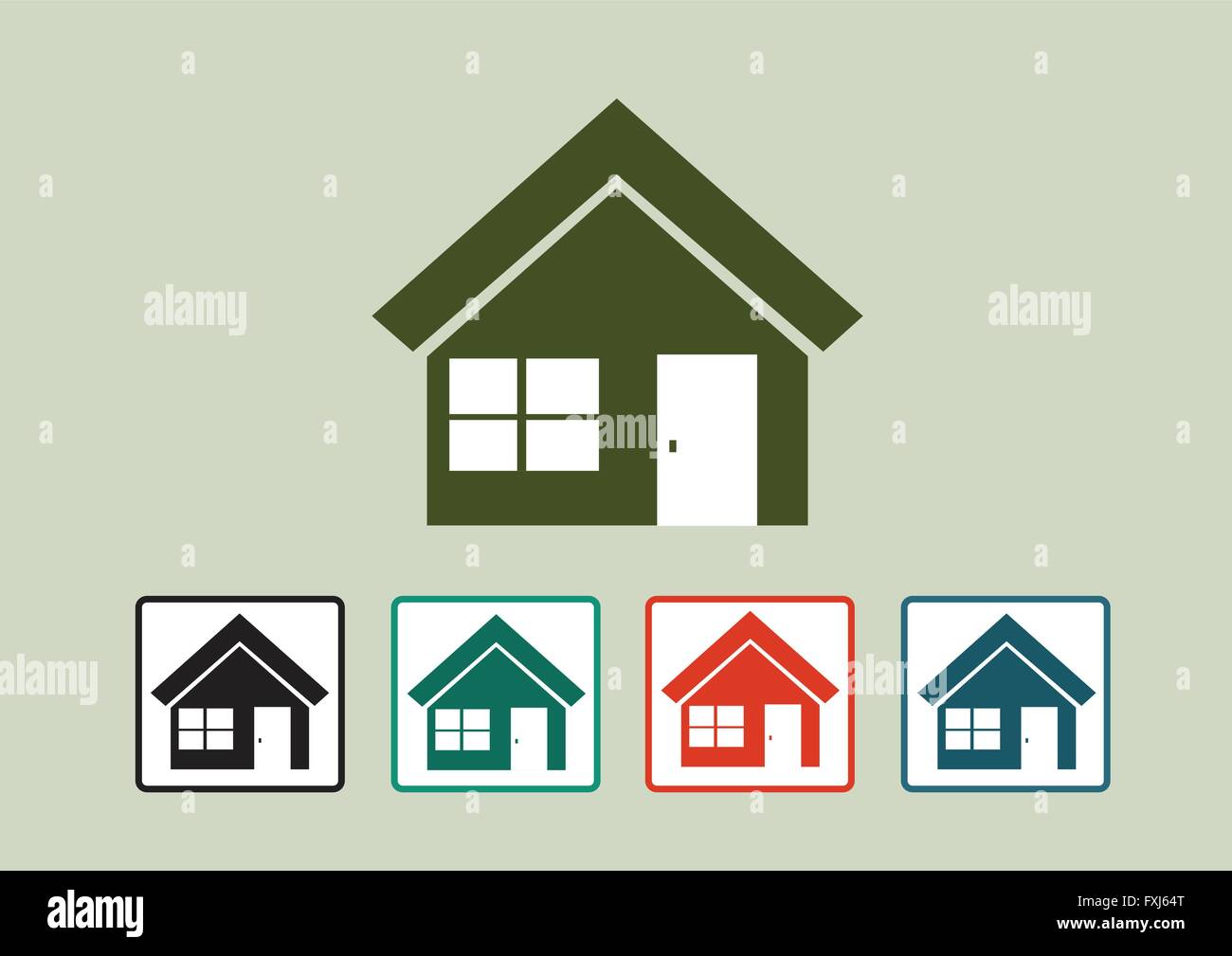 Home icon and Real estate concept Stock Vector Image & Art - Alamy
