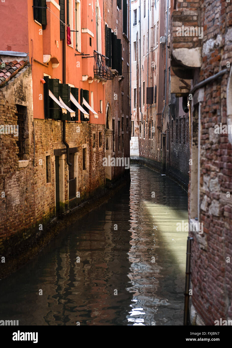 Venice Canal and Sunlight Stock Photo - Alamy