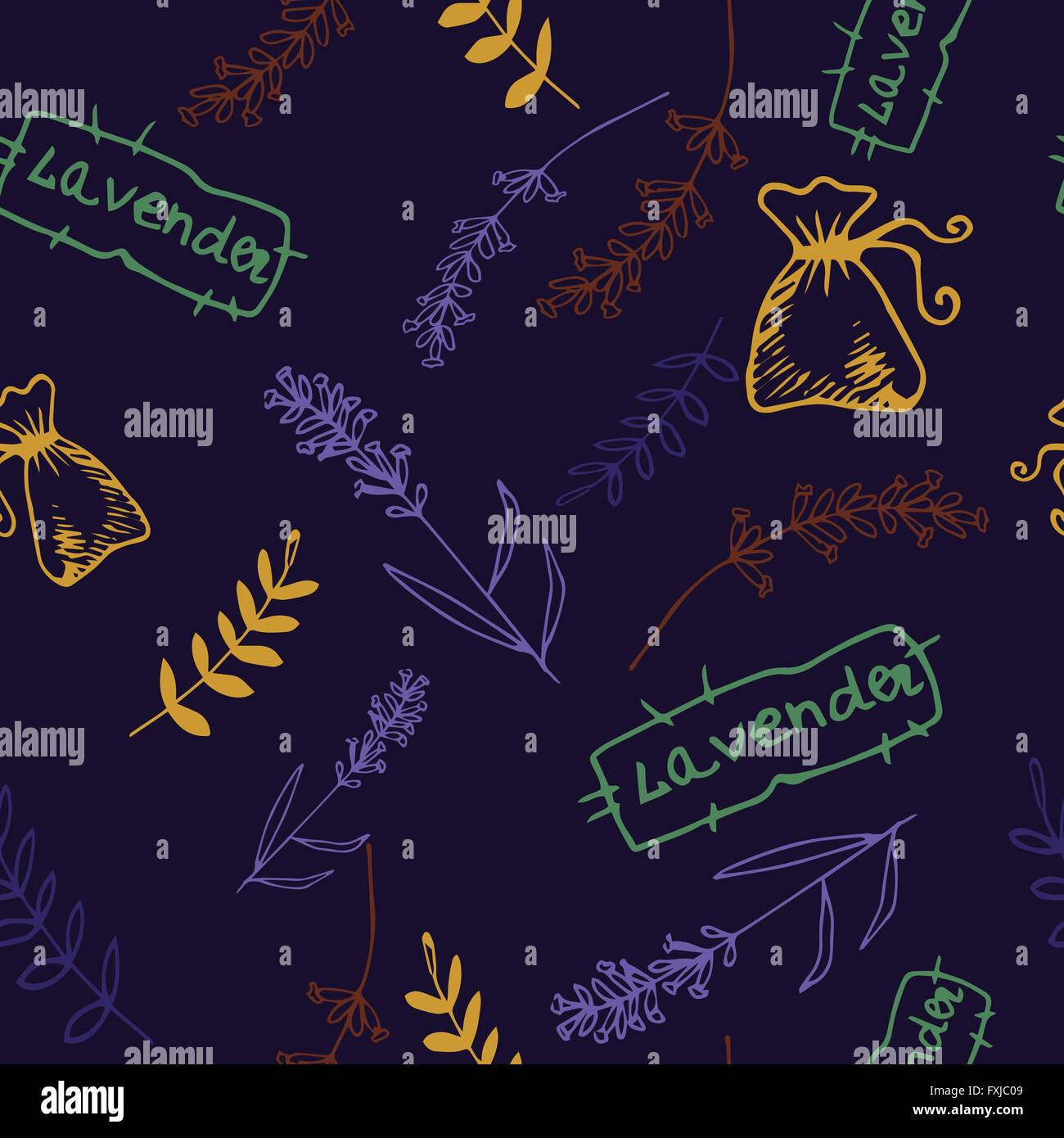 Lavender Seamless pattern Stock Vector Image & Art - Alamy