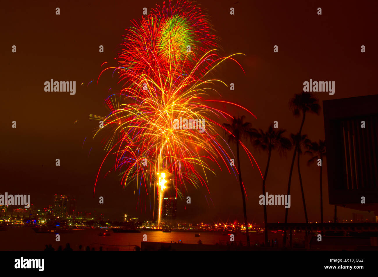 Fireworks in San Diego Stock Photo Alamy