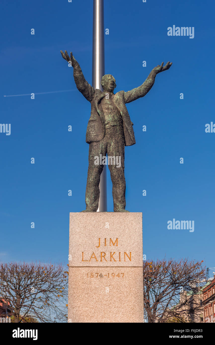 Jim Larkin Statue, Dublin city centre, Ireland Stock Photo Alamy