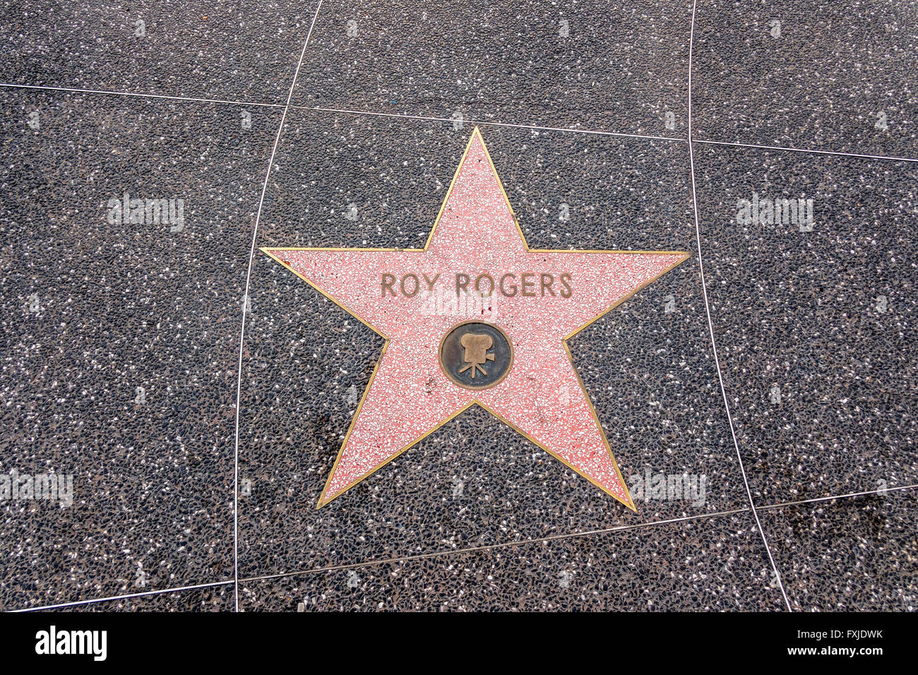 Replica Of The Roy Rogers Star From The Hollywood Walk Of Fame At Universal Studios Theme Park Florida Stock Photo
