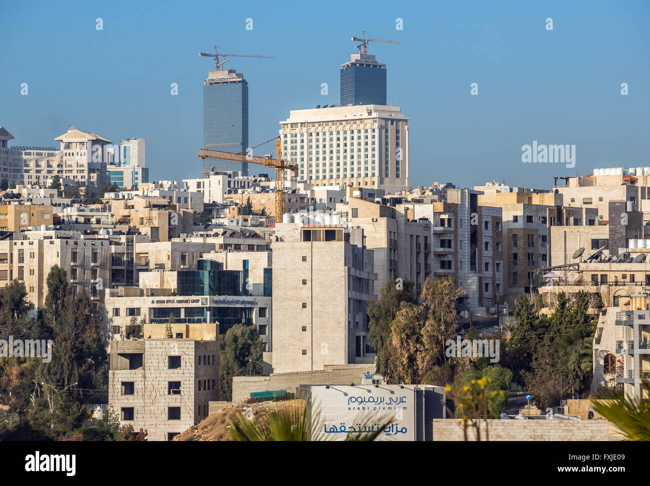 Apartment buildings in Amman city, capital of Jordan Stock Photo Alamy