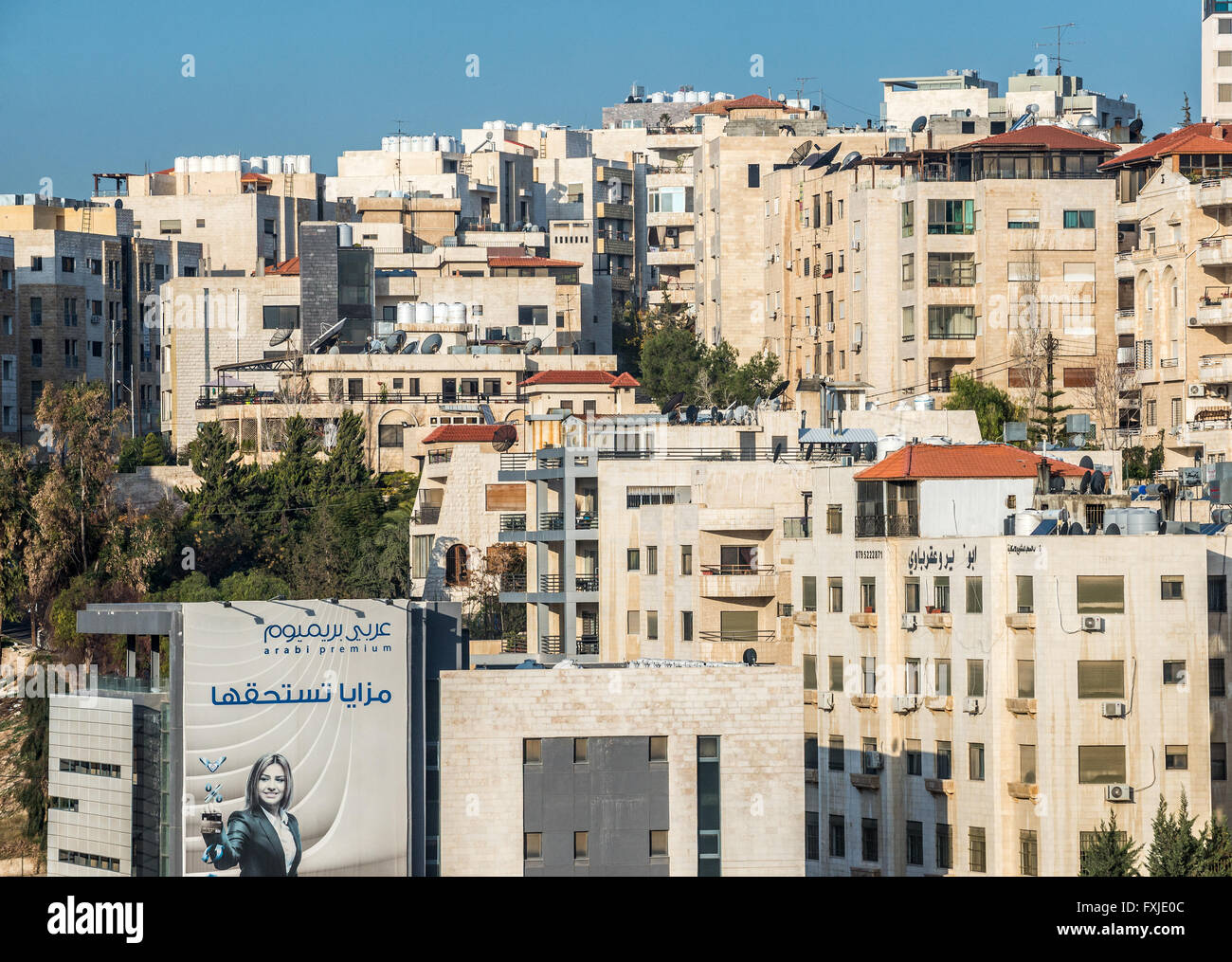 Apartment buildings in Amman city, capital of Jordan Stock Photo Alamy