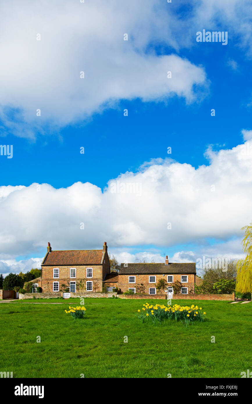 Cottages in the village of Nun Monkton, North Yorkshire, England UK