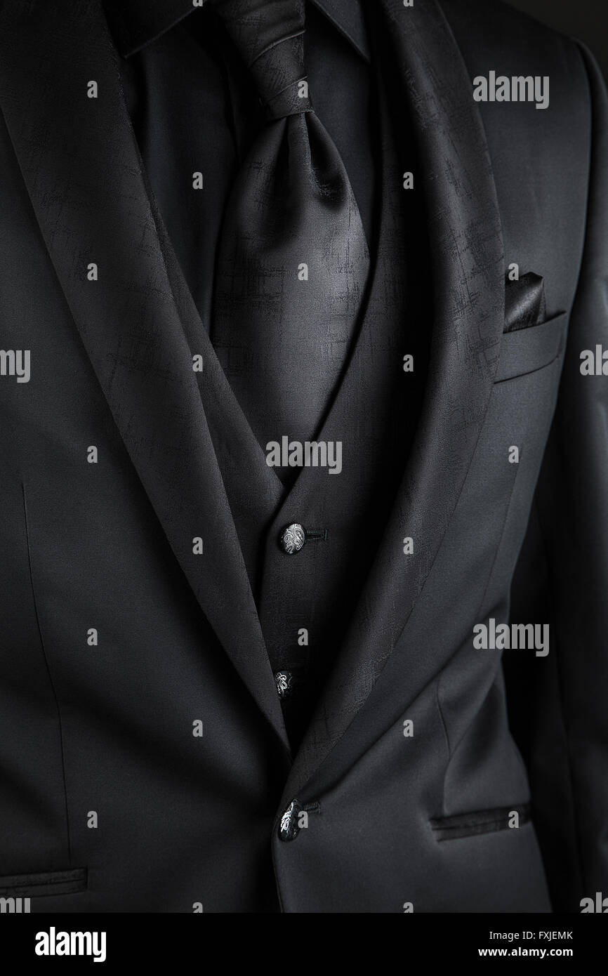 Black wedding suit Stock Photo - Alamy