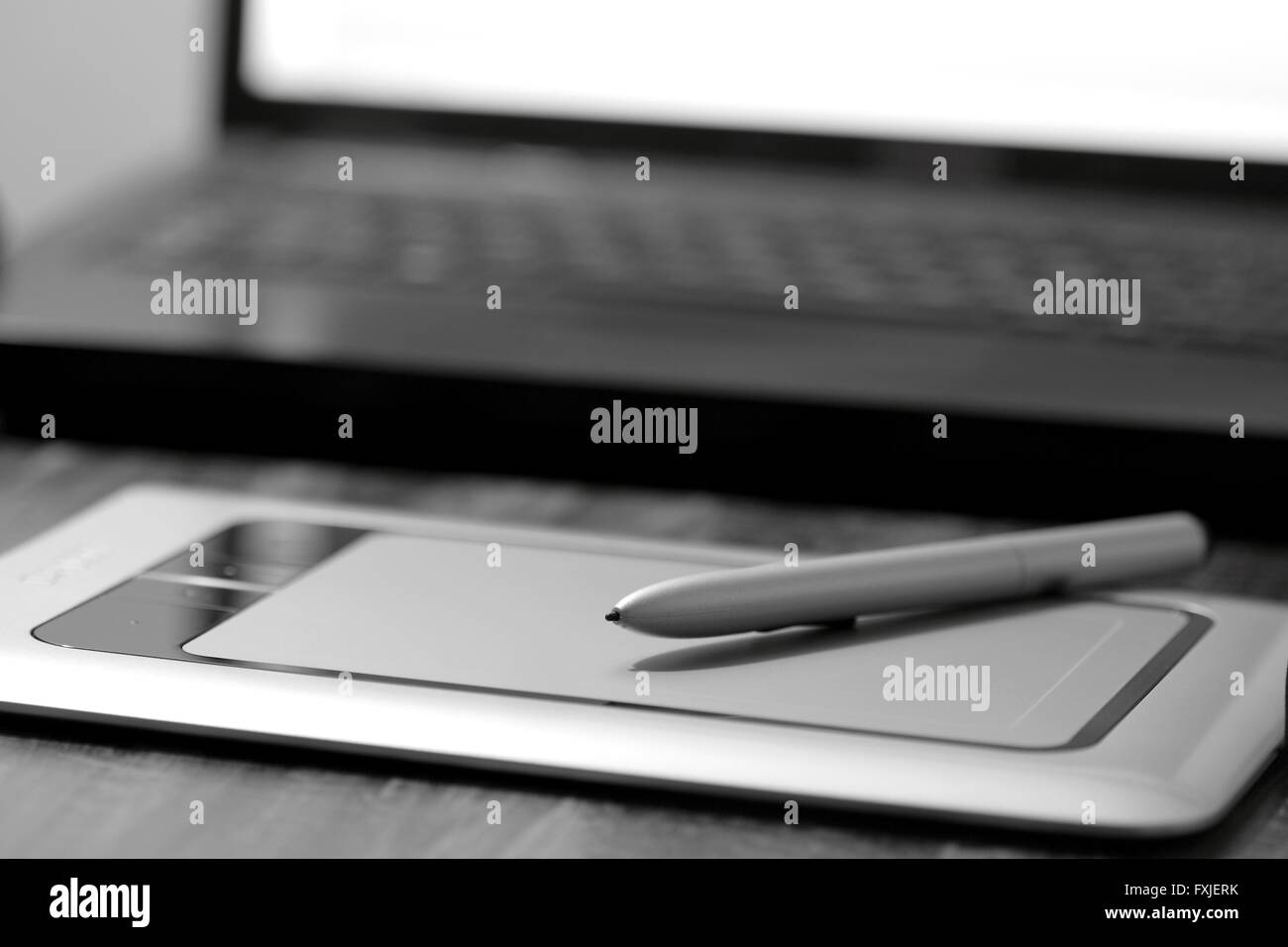 Graphics tablet computer Stock Photo