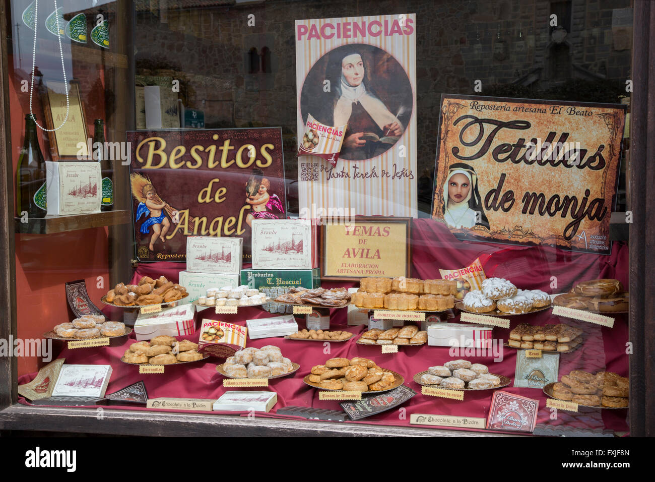 Cakes and Pastries in Shop Window, Avila, Spain Stock Photo Alamy