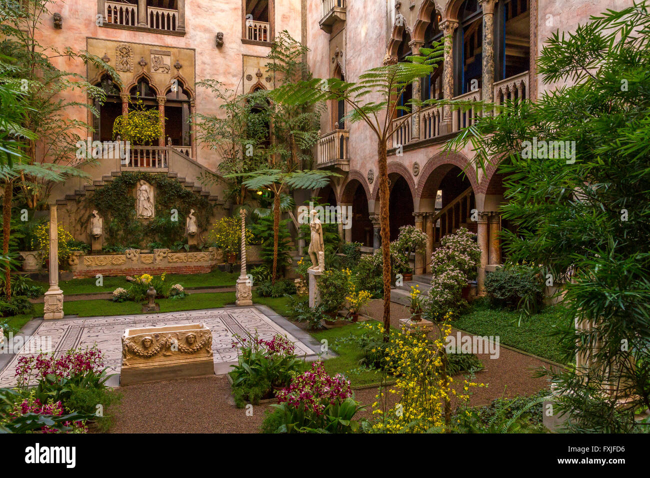 The Garden Courtyard At Isabella Stewart Gardner Museum Boston
