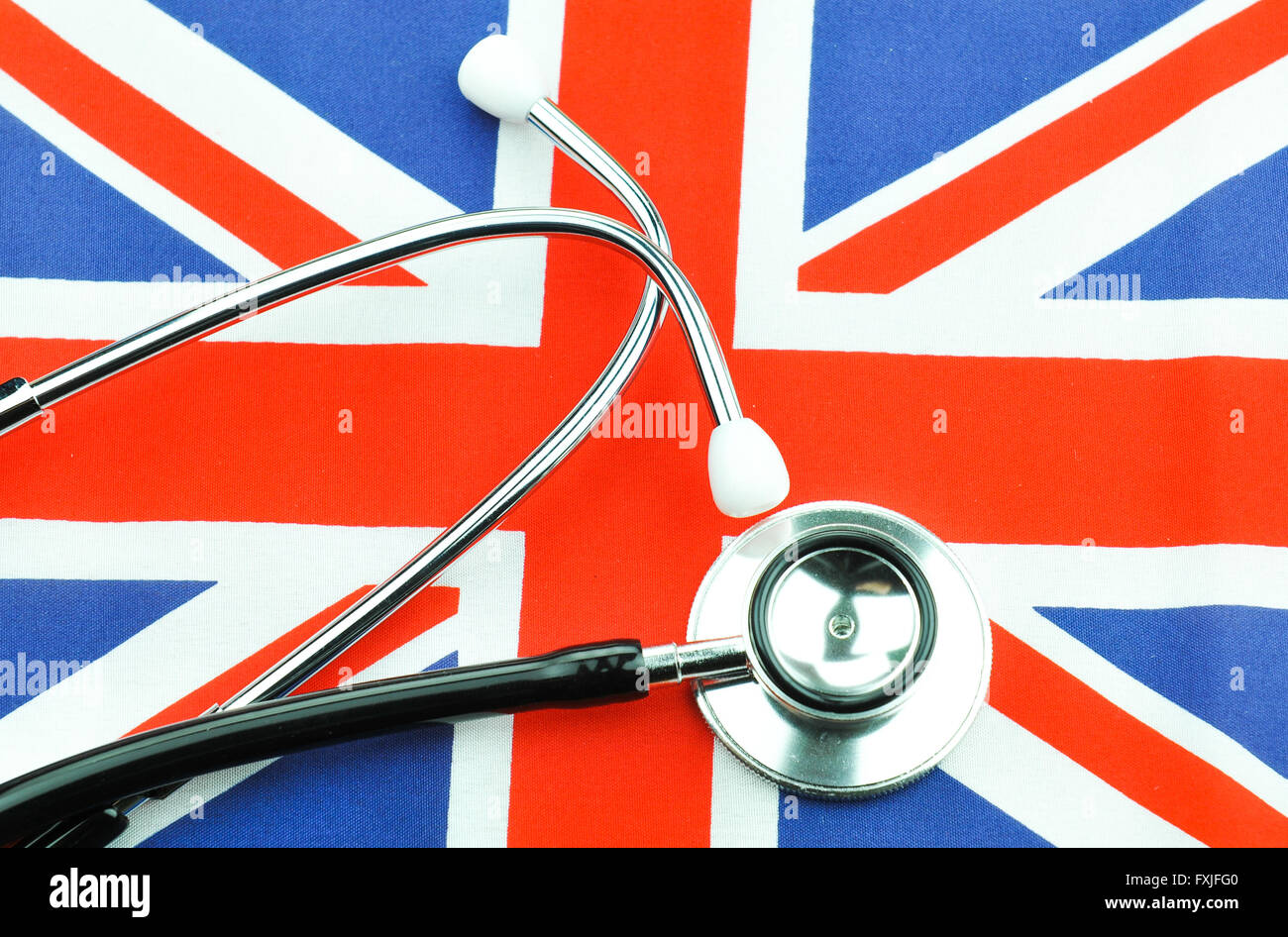 British flag concept with stethoscope Stock Photo Alamy