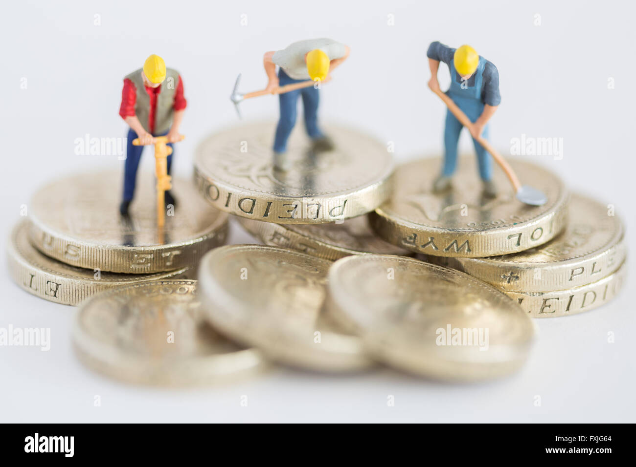 Close up model stock photo depicting working wage concepts and British ...