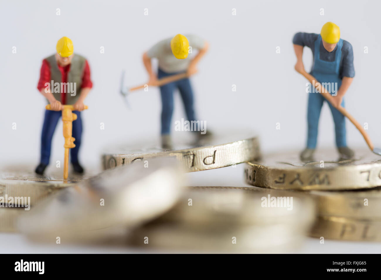 Close up model stock photo depicting working wage concepts and British ...