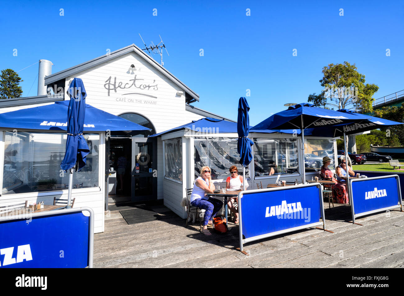 Hector's Café on the Wharf, Goolwa, South Australia, SA, Australia Stock Photo