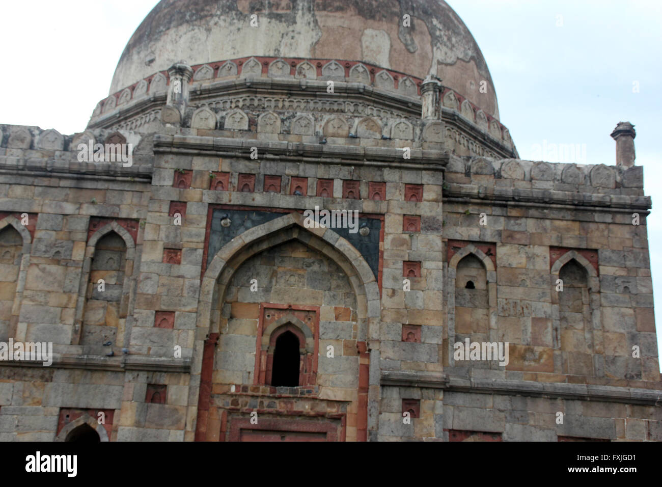 Bada Gumbad Mosque, Lodhi Gardens, Delhi, big dome shaped mosque constructed in 1494 during Lodhi dynasty Stock Photo