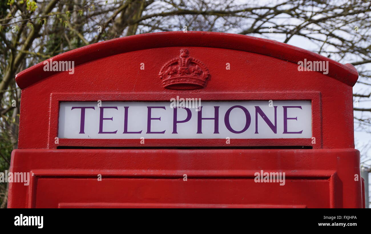 UK red telephone box Stock Photo