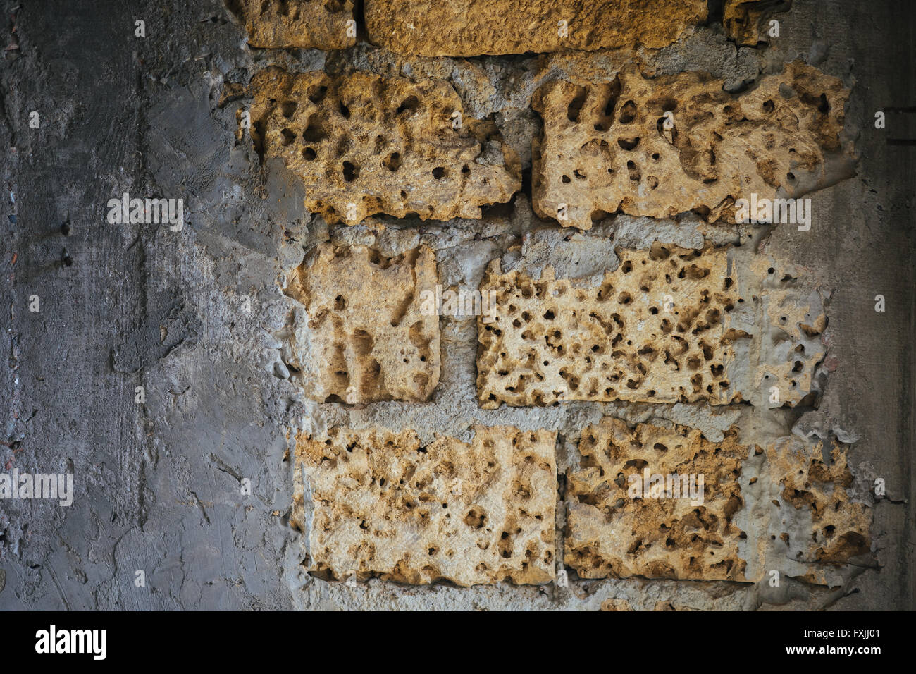 background wall of limestone Stock Photo - Alamy