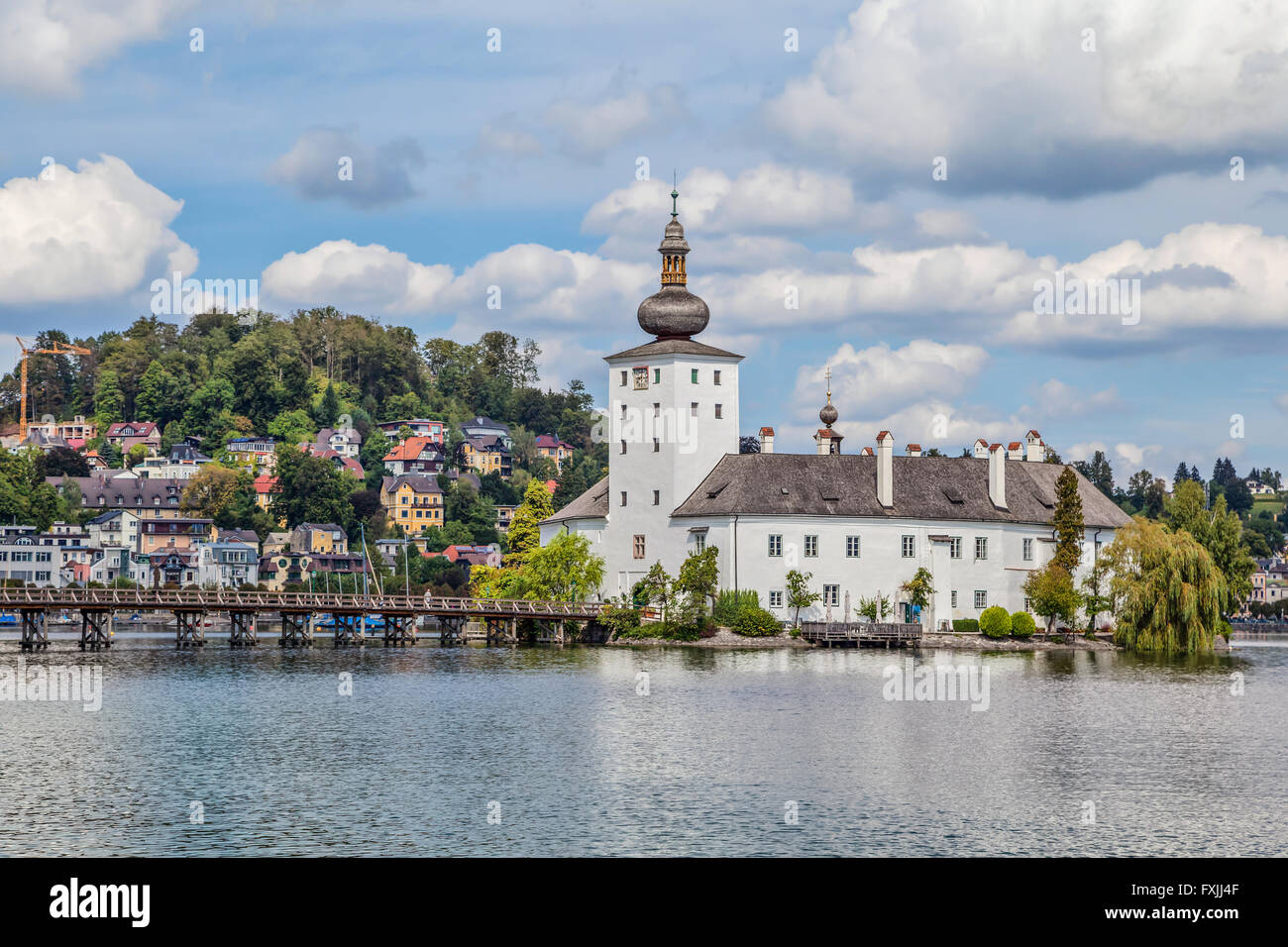 Schloss Ort on Traunsee lake near Gmunden, Austria Stock Photo