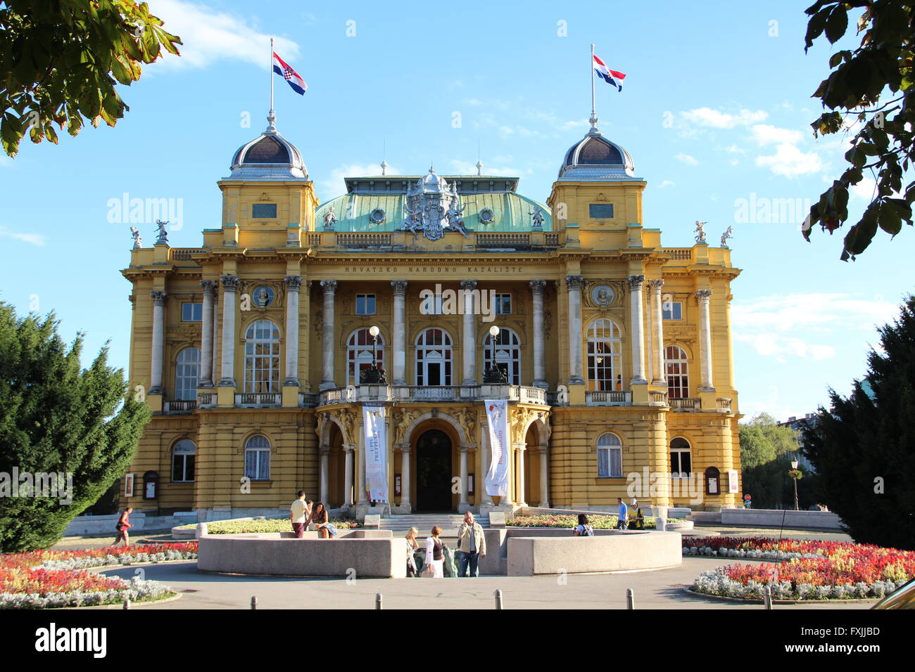 View of the Croatian National Theatre, Zagreb, Croatia Stock Photo
