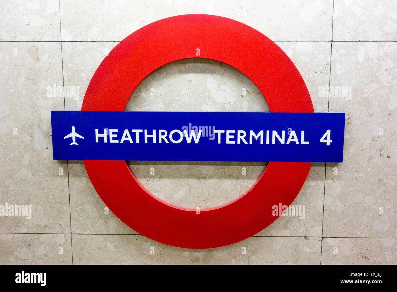 Heathrow terminal 4 underground station Stock Photo Alamy