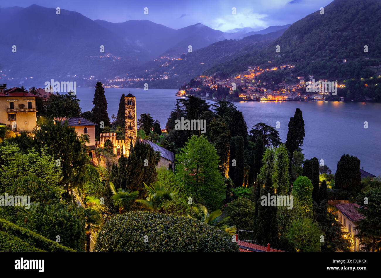 Lago di Como (Lake Como) Moltrasio Stock Photo