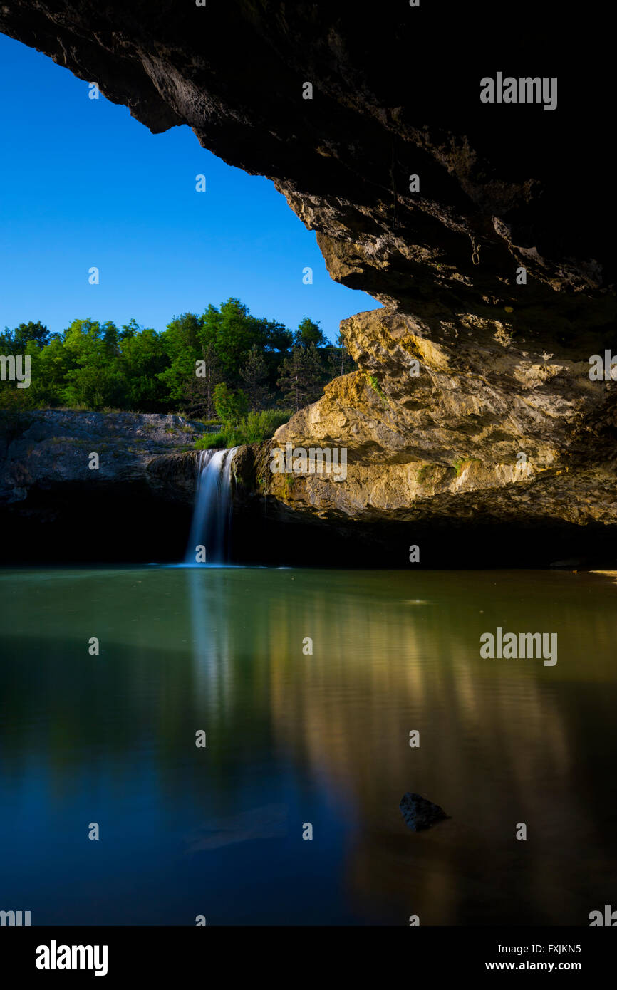 Zarecki krov waterfall on Pazincica river in Istria Croatia landscape scenery scenic Stock Photo