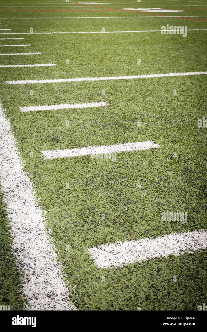 Football field markings Stock Photo