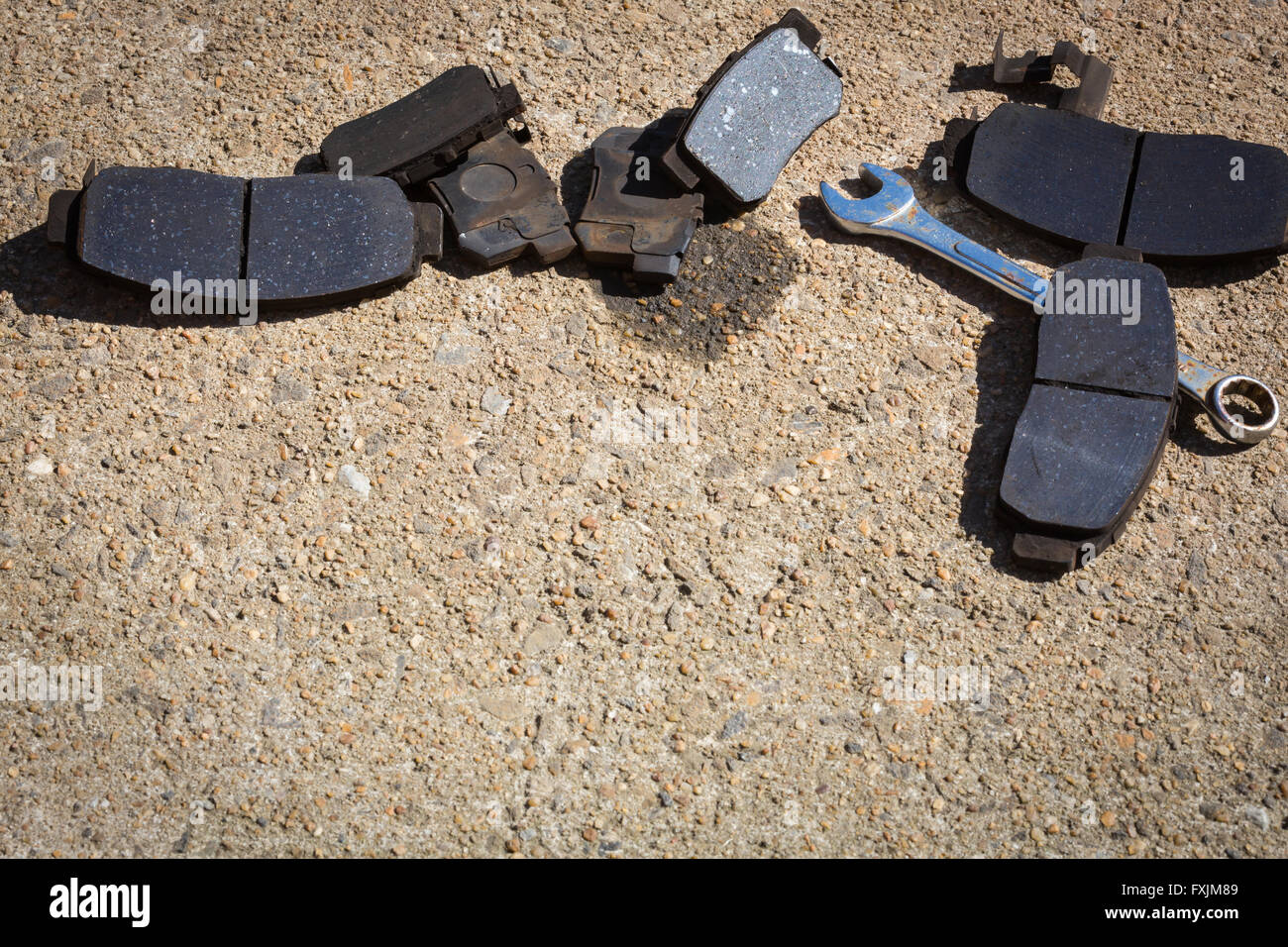 Worn Brake Pads Stock Photo Alamy