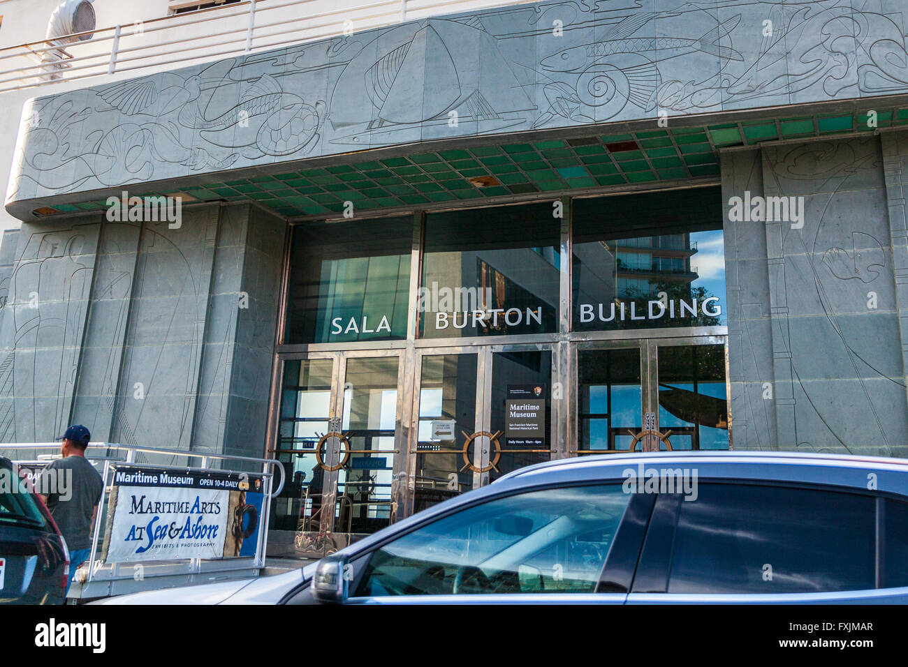 The Sala Burton Building and the San Francisco Maritime Museum Stock Photo