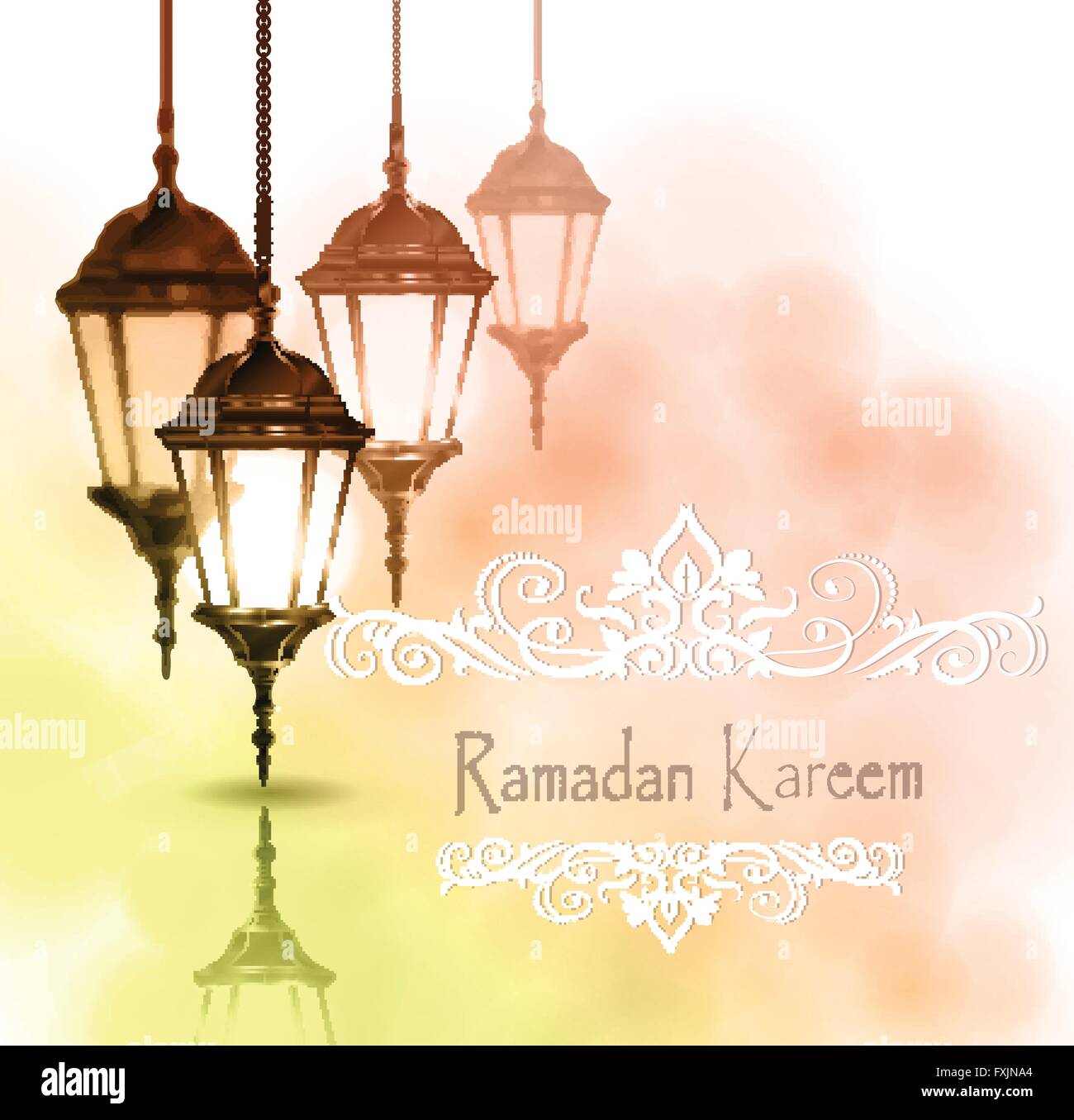 Arabic lamps ramadan islamic Stock Vector Images - Alamy