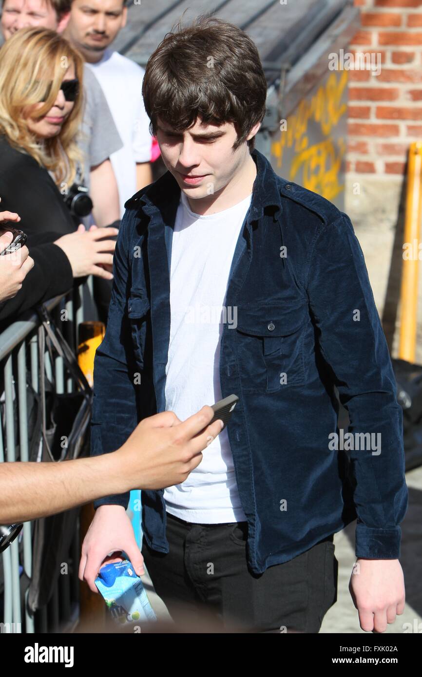 Jake Bugg seen greeting fans performing on Jimmy Kimmel Live! Featuring