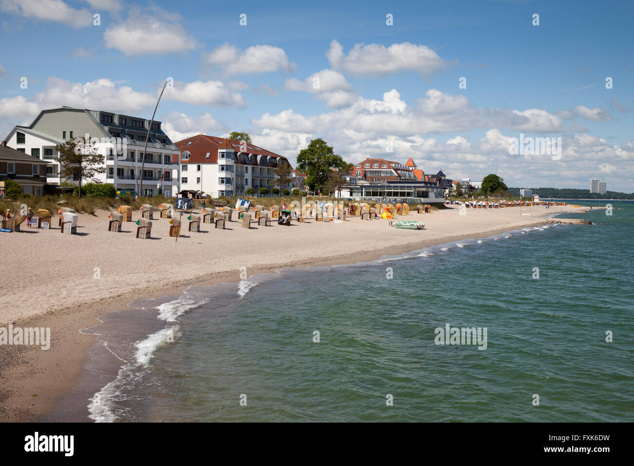 Beach and coast, Niendorf Ostsee, Timmendorfer beach, Bay of Lübeck, Schleswig-Holstein, Germany Stock Photo