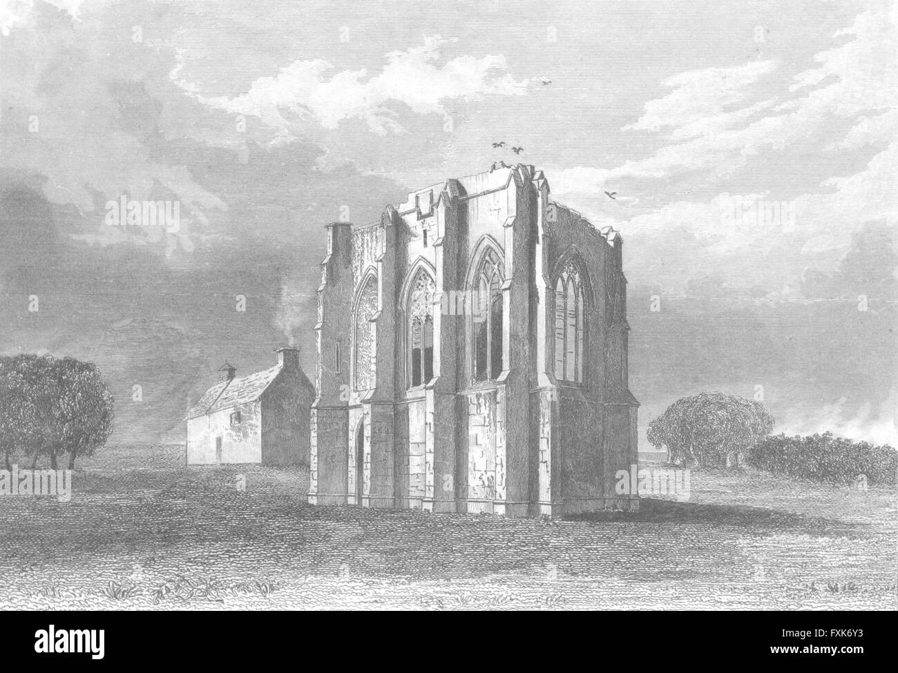 LINCS Whykam Chapel Saunders, antique print 1836 Stock Photo Alamy