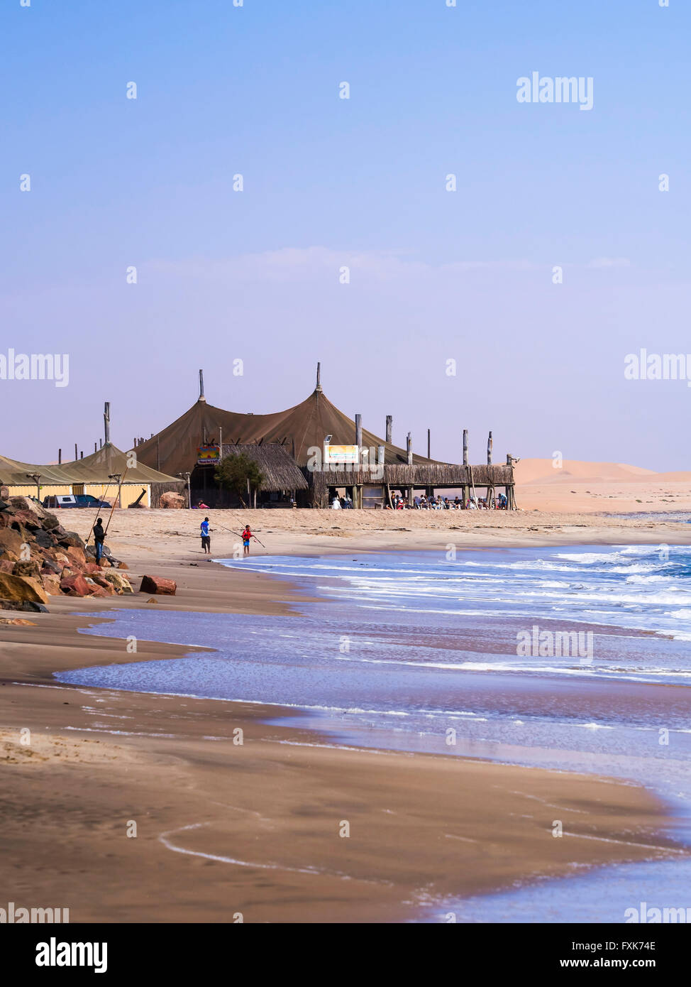 Restaurant Tiger Reef on the beach in Swakopmund, Namibia Stock Photo
