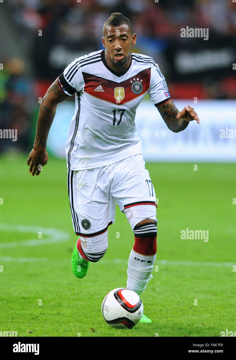 Jerome Boateng, GER, qualifier for UEFA Euro 2016, Commerzbank Arena, Frankfurt am Main, Germany Stock Photo