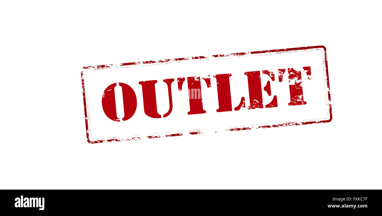 Rubber stamp with word outlet inside, vector illustration Stock Photo